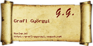 Grafl Györgyi névjegykártya